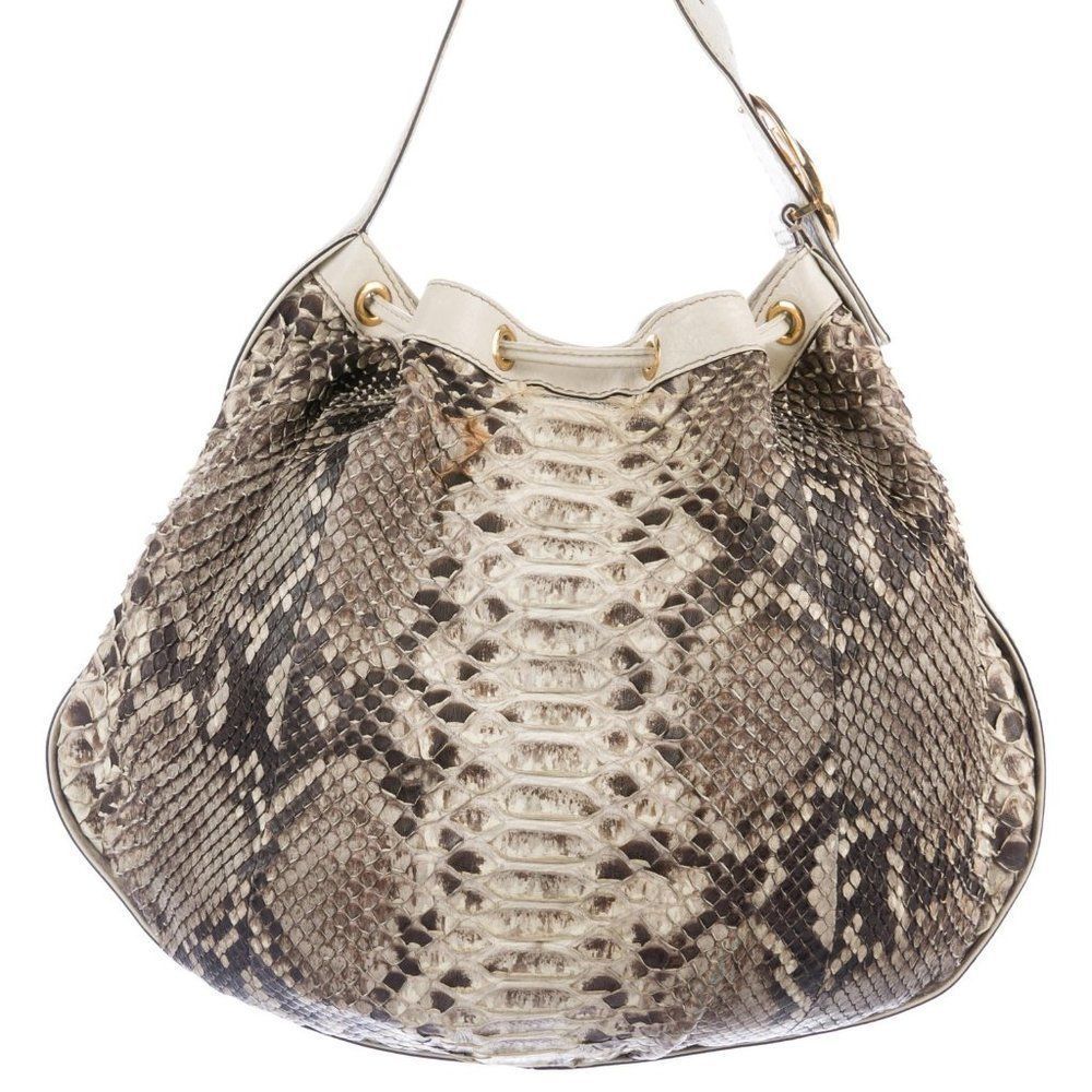 Gucci Tawny Python Interlocking Shoulder Bag - image 3
